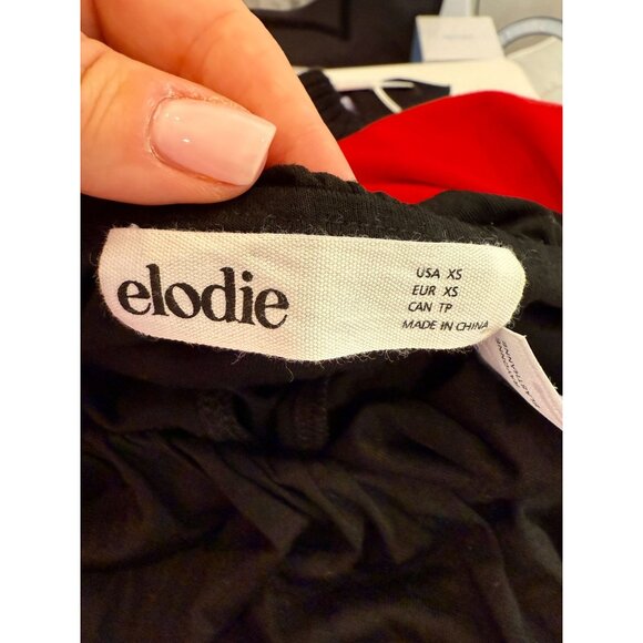 NEW Elodie Black Scoop Neck Long Sleeve Bodysuit NWT - Size XS - Picture 6 of 7